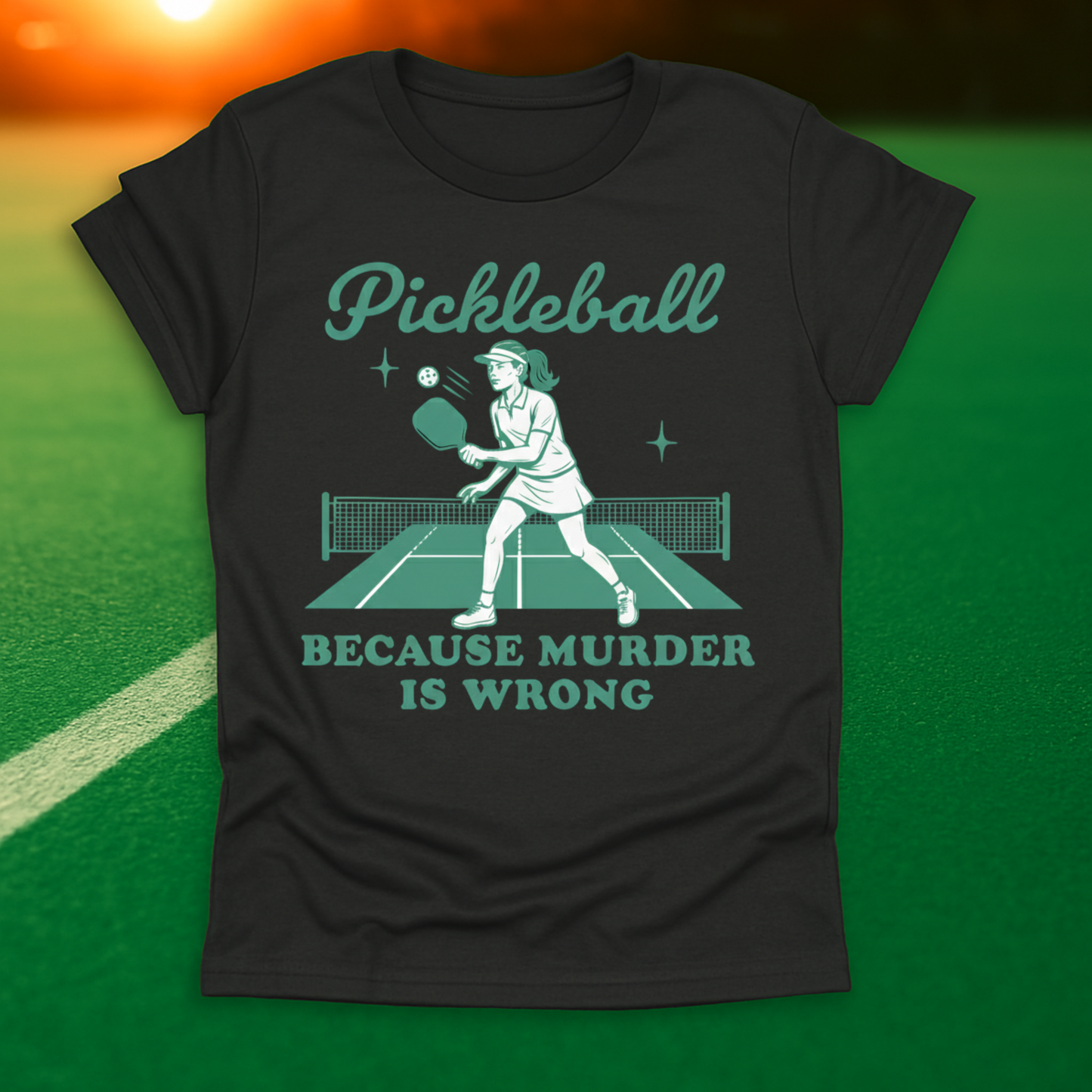 Pickleball Because Murder Is Wrong T-Shirt