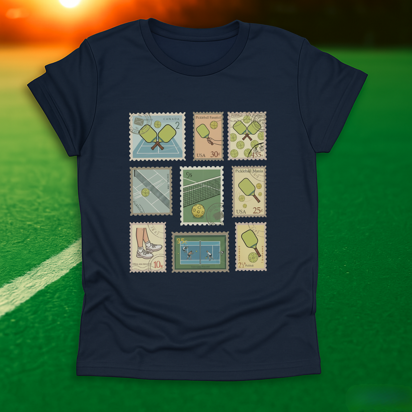 Pickleball Stamps T-Shirt