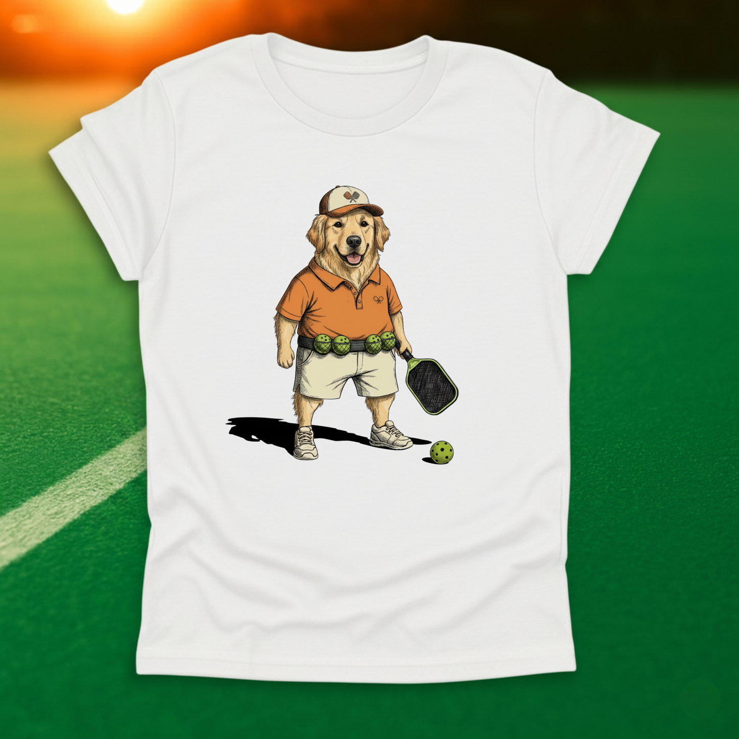 Golden Retriever Pickleball T-Shirt