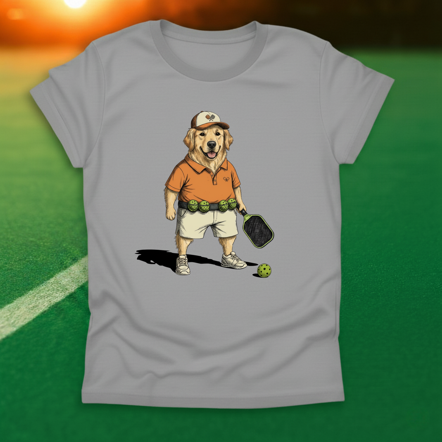 Golden Retriever Pickleball T-Shirt