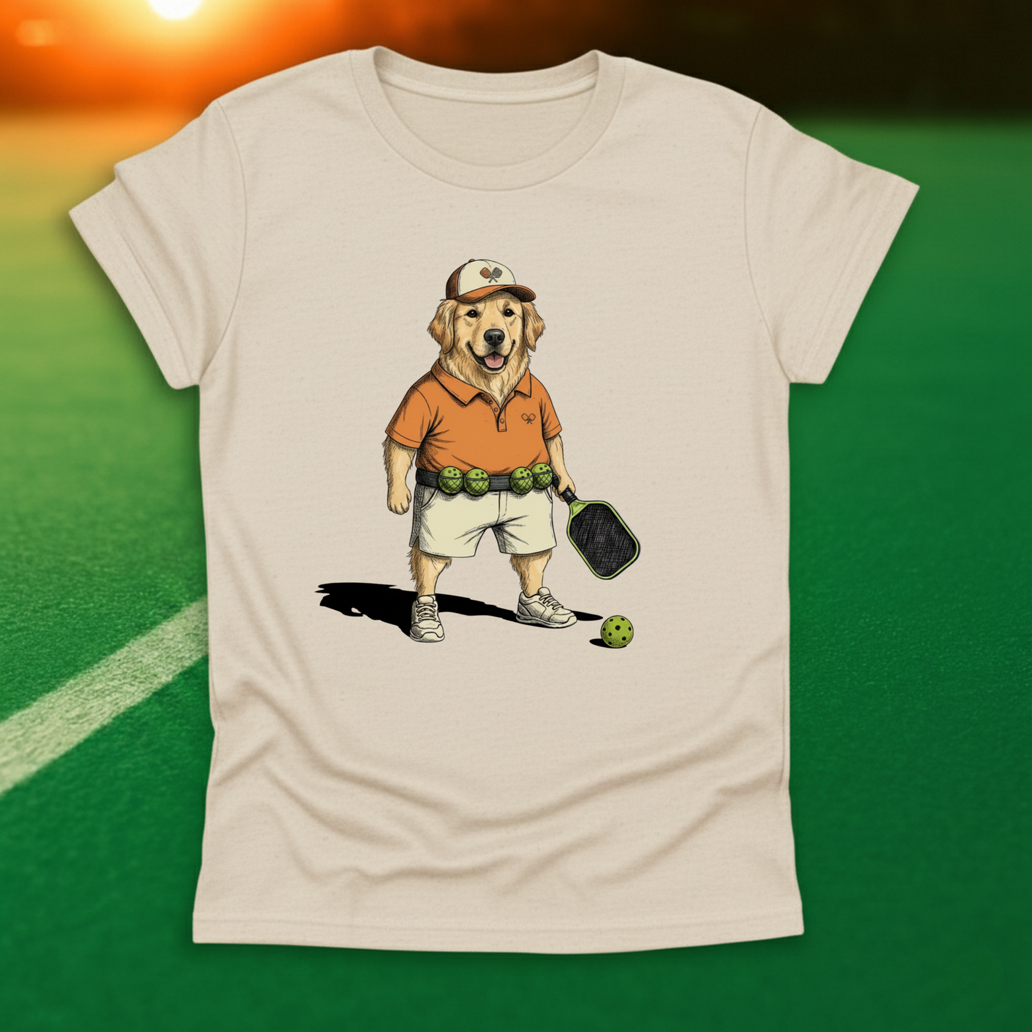Golden Retriever Pickleball T-Shirt