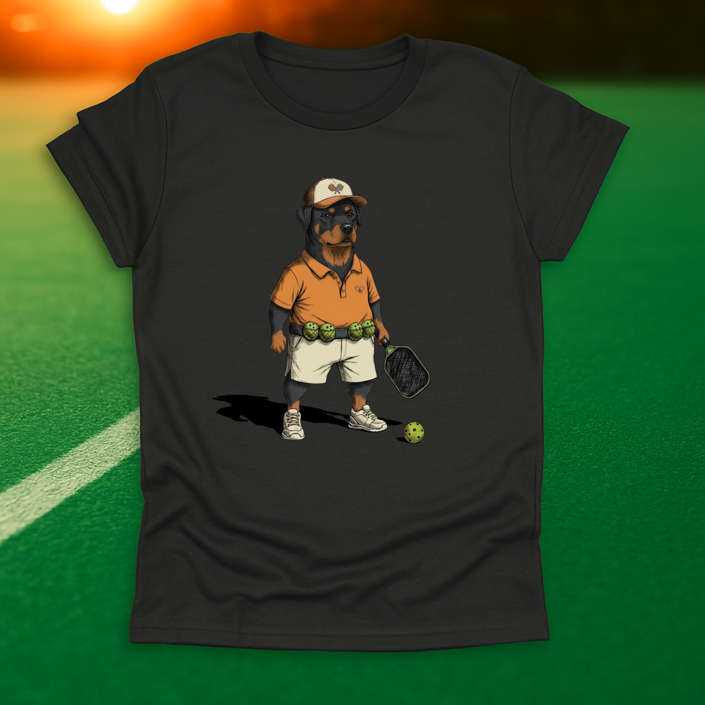 Rottweiler Pickleball T-Shirt
