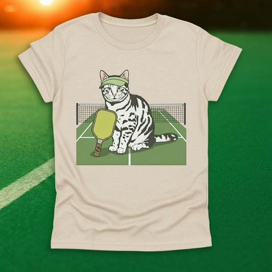 Pickleball Cat T-Shirt